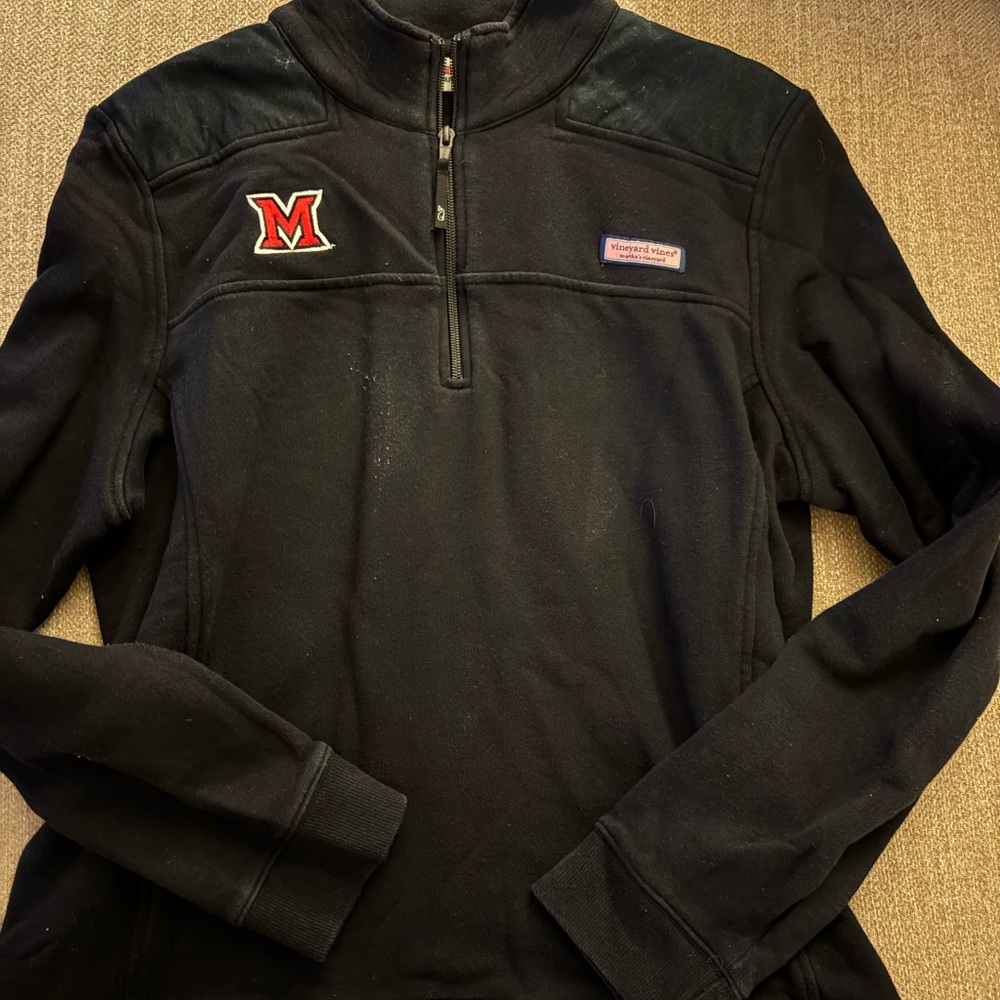 Vineyard Vines Black Quarter-Zip Pullover